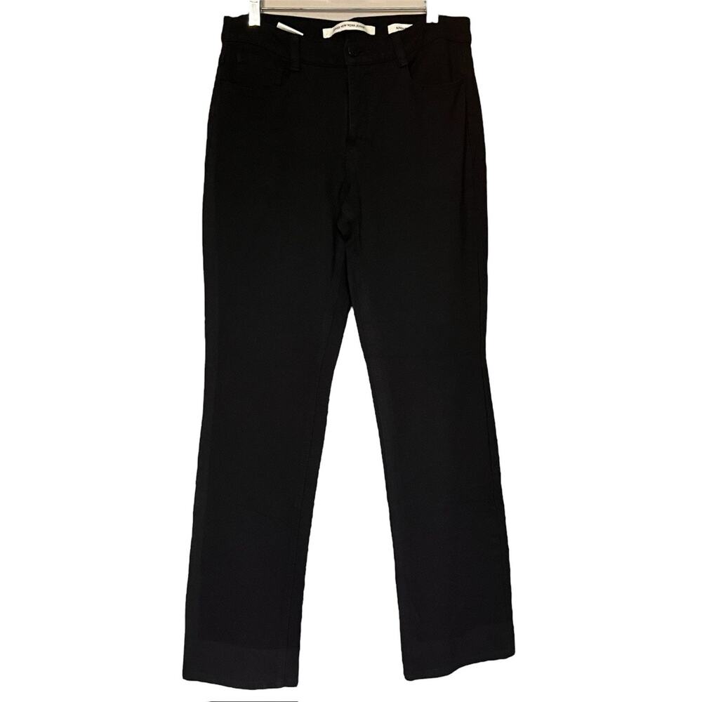 JONES NEW YORK JEANS BLACK RAYON BLEND STRETCH SUTTON STRAIGHT SIZE 8